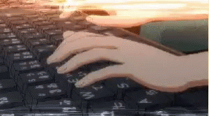 anime typing gif